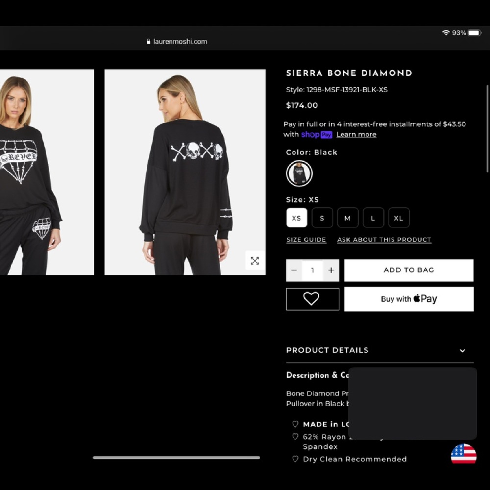 My favorite! Lauren Moshi Sierra Boyfriend Pullover XS - Picture 4 of 4